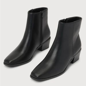 Lulus Rayaa Black Low Ankle Booties - Size 6